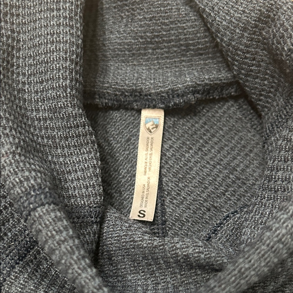 Kuhl Sweater Women's Small Blue Petra Turtleneck Long Sleeve Waffle Knit - Picture 2 of 15